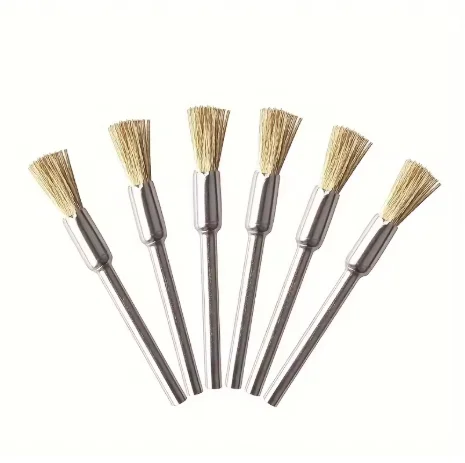 15pcs round Handle Stainless Steel Wire Brushes for Rotating Tools Ideal for Cleaning Rust Removal And Sanding