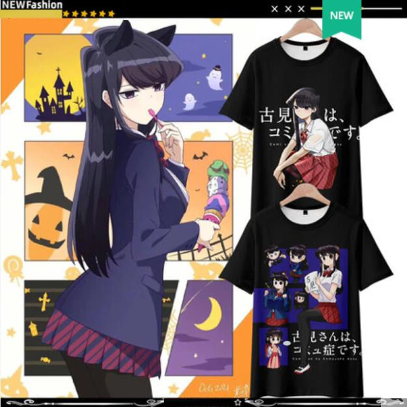 

Boy girls T shirt Anime Komi Can't Communicate Komi San Wa Comyushou Desu 3D T Shirt Summer Women Men Short Sleeve Shouko Komi