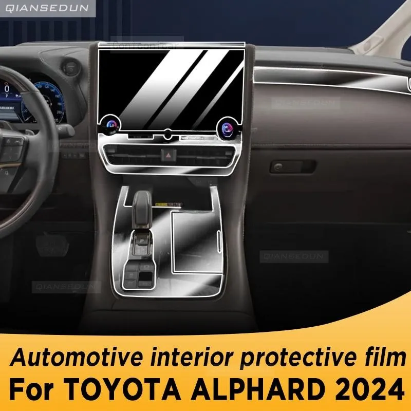 

For TOYOTA ALPHARD 2024 Gearbox Panel Navigation Screen Automotive Interior Protective Film Anti-Scratch Sticker Accessories