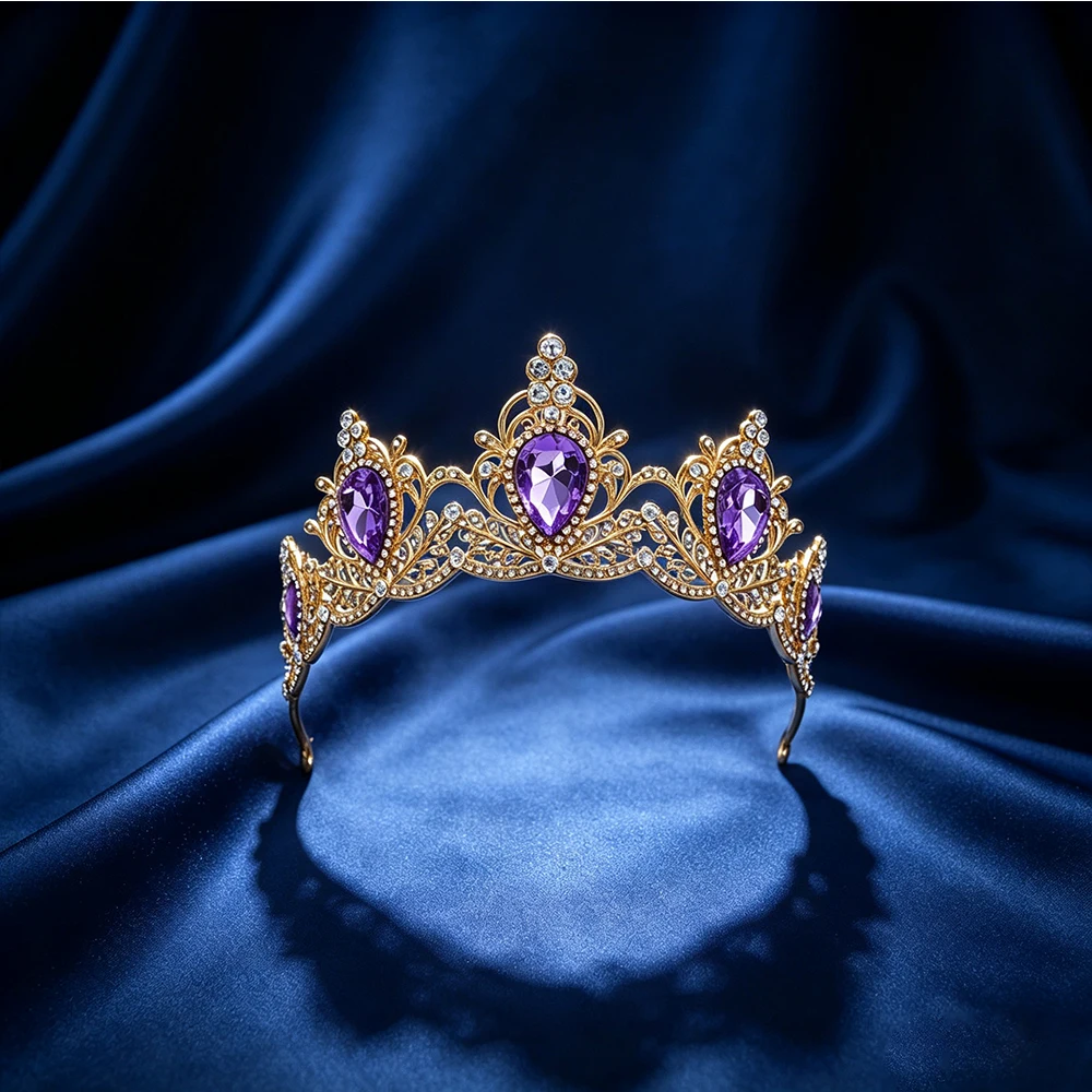 تاج باروكي مرصع بالأحجار الكري - مراجعة Women'S Hair Accessories Wedding وسعره