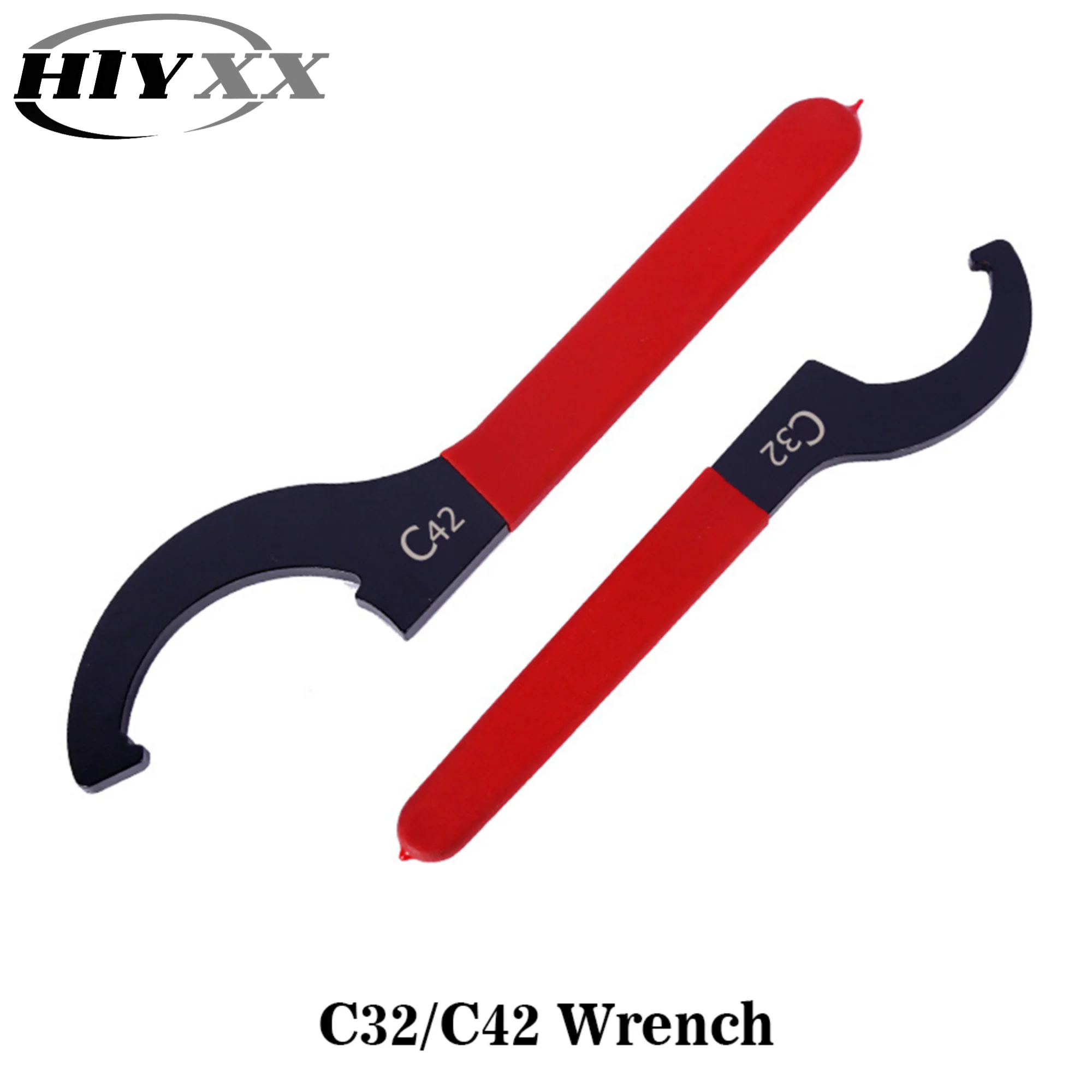 C32 C42 C-Type Hook Spanner ER Collet Nut Clamping Wrench Disassembly Hand Tool CNC Machining Center Lathe Router Milling