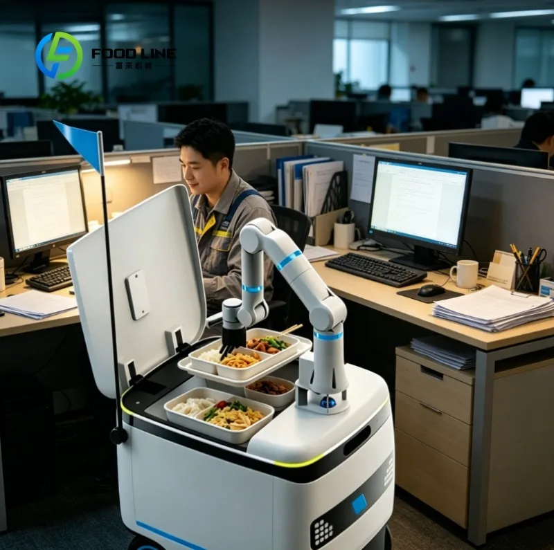 Custom Delivery Robot Smart Autonomous AI Courier Robot Indoor Outdoor Package Handling Intelligent Transport Machine