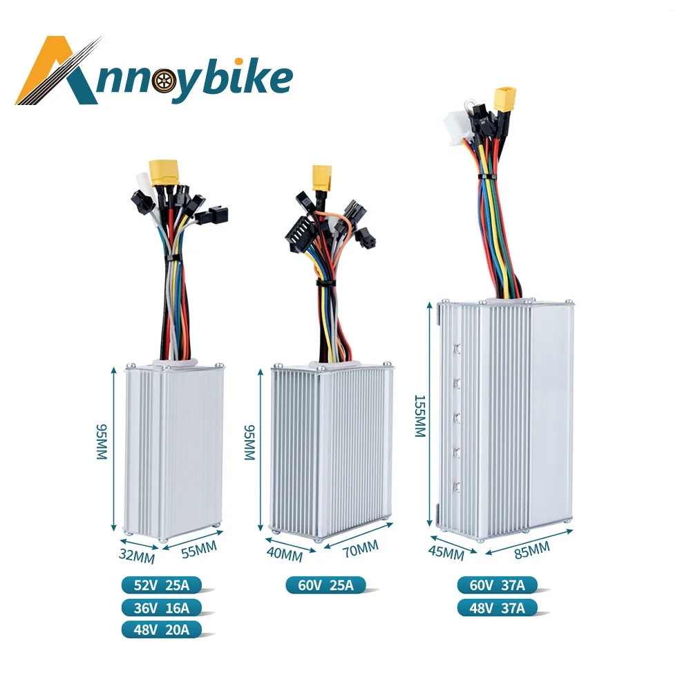 

Контроллер бесщеточного электродвигателя, 36 В/48 В, 52 В, 60 в, 350 Вт, 1500 Вт, 16 А, 20 А, 25 А, 37 а