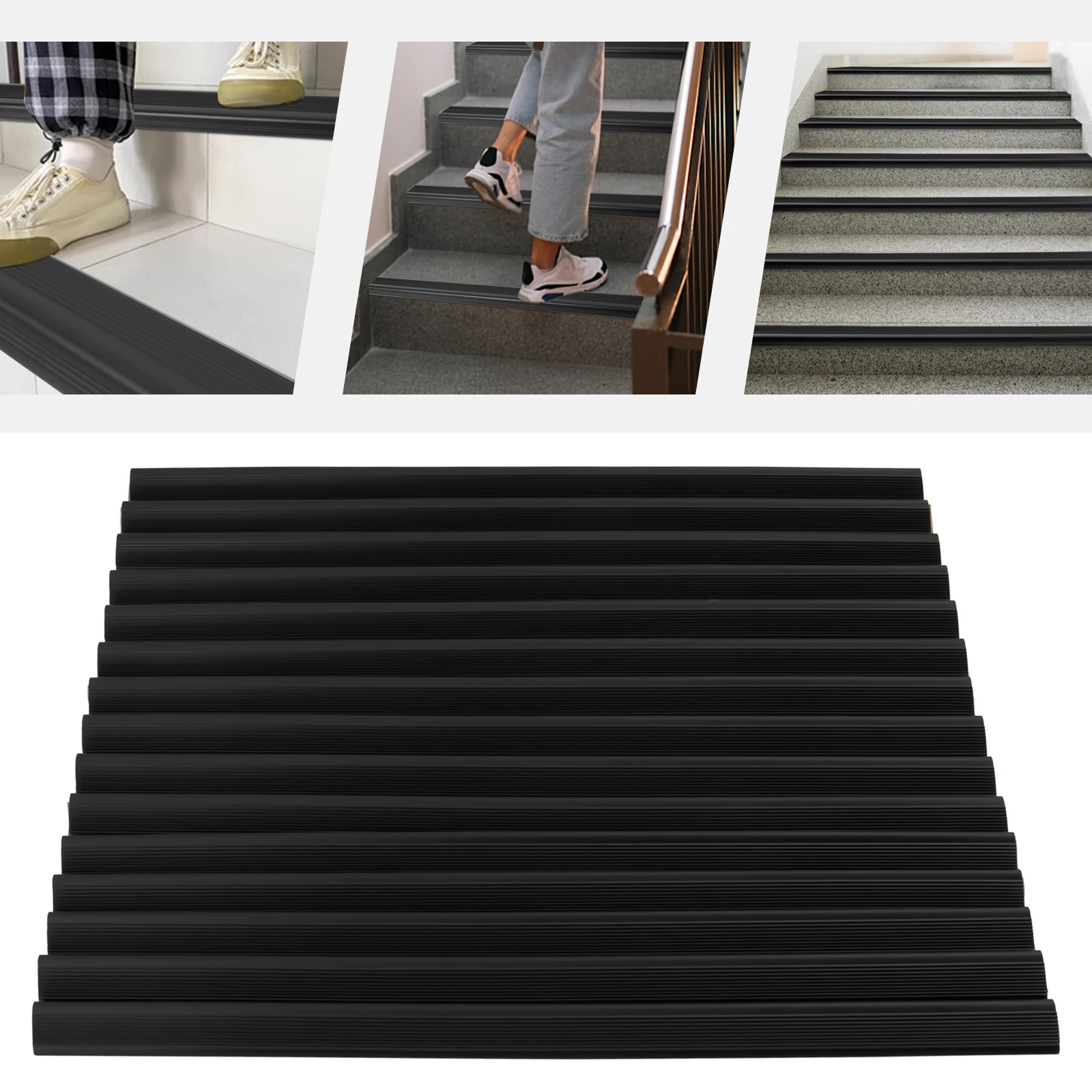 PVC Stair Edge Protector, Flame Retardant, Soft Elastic Corner Guard, Safe Protector for Stairs and Furniture