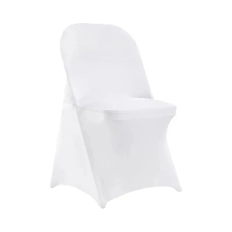 SucceBuy 12/30/50/100Pcs Wedding Chair Cover Spandex Stretch Slipcover for Restaurant Banquet Dining Party White Chair Cover