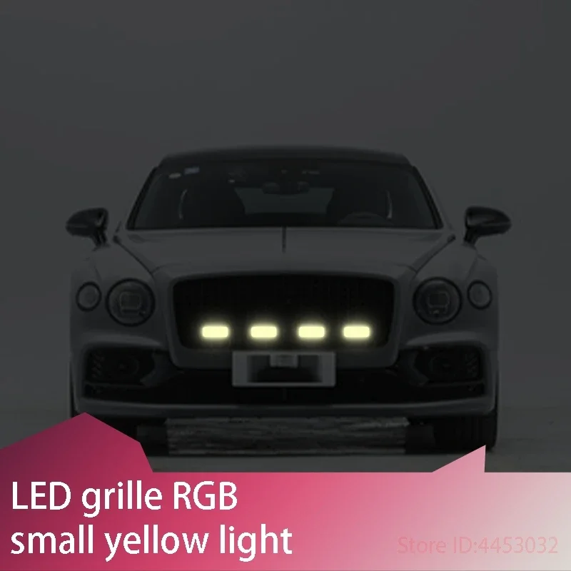 FOR Bentley Speed Continental Car Front LED Grille Light RGB Auto Flash Warning Safety Signal Lamps APP Control 12V 64 Colors