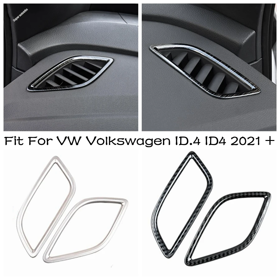 

Dashboard Air AC Conditioning Vent Outlet Cover Trim For VW Volkswagen ID.4 ID4 2021 - 2024 Carbon Fiber Accessories Interior