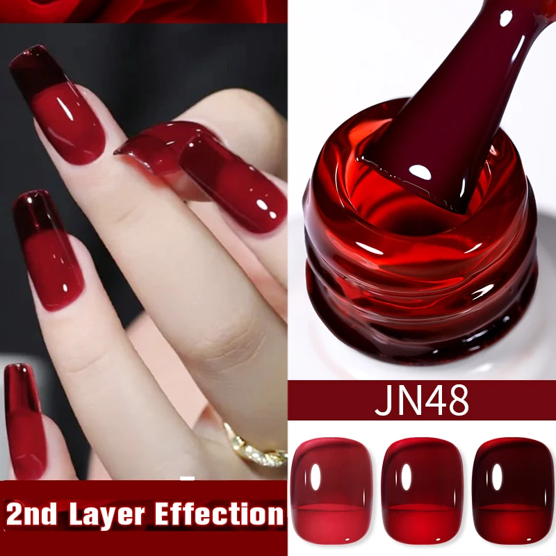 Geboren hübschen Wein rot Gelee Gel Nagellack Glitter nackt durchscheinend schnelle Verlängerung Gel semi permanente Lack UV Gel Nail Art 1