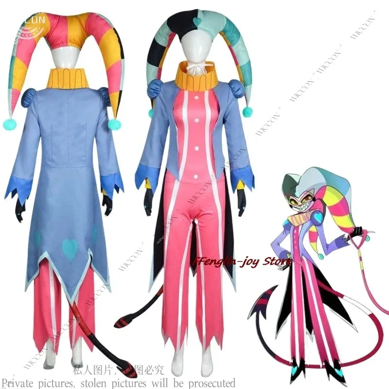 

Fizzarolli Косплей Фантазия Костюм Маскировка для Взрослых Женщин Мужская Одежда Шляпа Комплект Ролевых Игр Аниме Наряды Хэллоуин Карнавал Хвост
