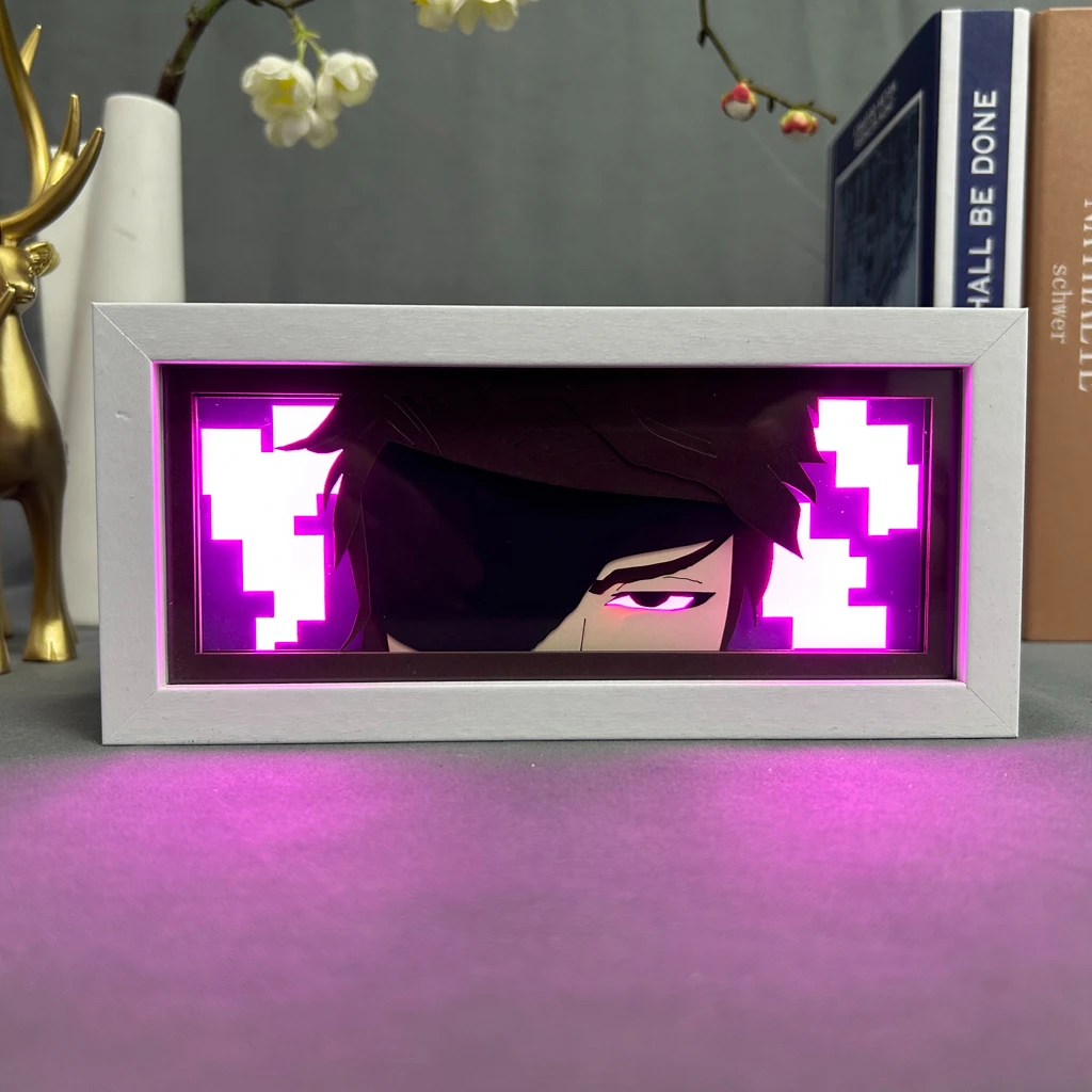 Sosuke Aizen Led Anime Light Box For Bedroom Decoration Paper Cut Shadow Box Birthday Gift Bedside Night Lamp