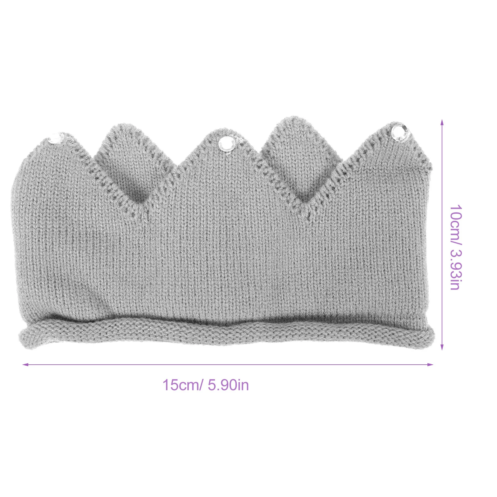 Cappello a corona per bambino Cappello a corona di compleanno lavorato a maglia per bambini Festa per bambini Materiali decorativi leggeri e sicuri Design elegante