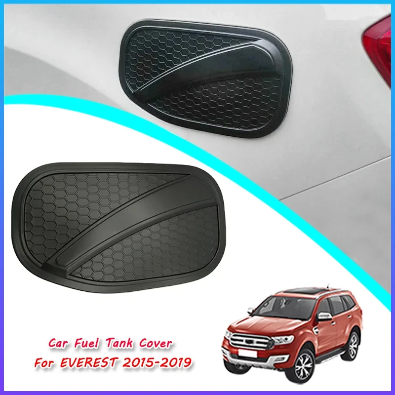 

Auto Body Fuel Tank Cap Trim For FORD EVEREST 2015 -2019 Fuel Tank protector Cover Black Color accessories