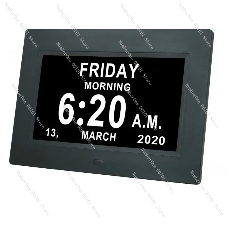 7 Inch Large Digit Clock Digital Photo Frame Elderly Alarm Clock Calendar Display Single Machine