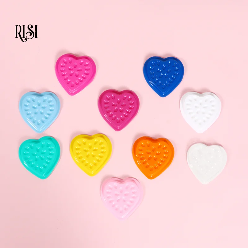 

RISI 20/lot Eyelash Glue Stand Holder Eyelash Extension Supplies Adhesive Pallet Plastic Eye Lashes Glue Holder Lash Tools