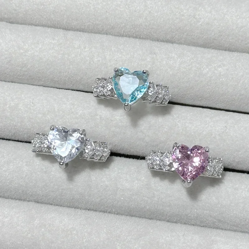 

MDL JMoiss!nite style love ring gold-plated jitterbug live pop pink pink zirconia high carbon diamond index ring