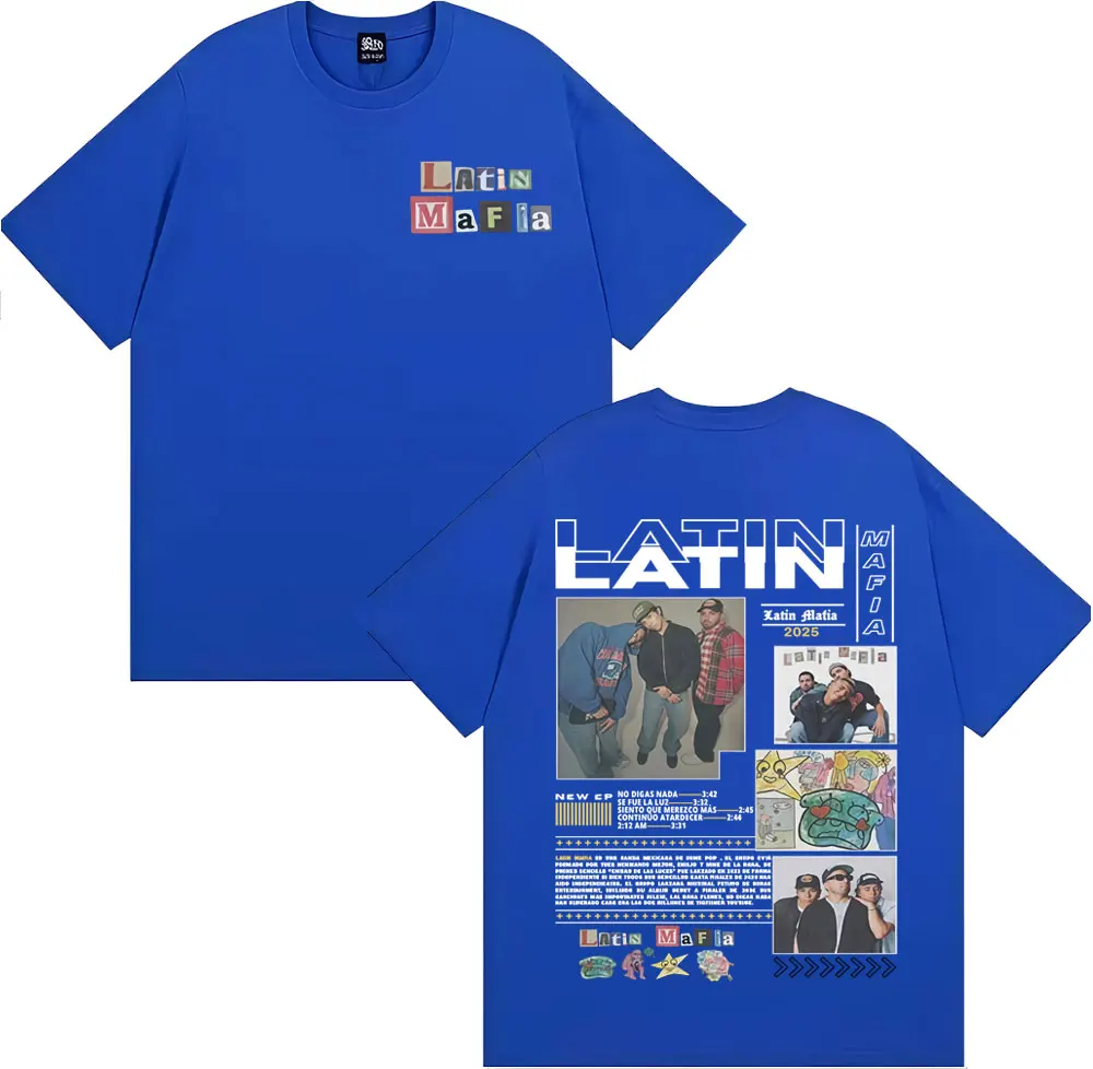 Rock Band Latin Mafia Album Tour 2025 Cover T-shirts Men's