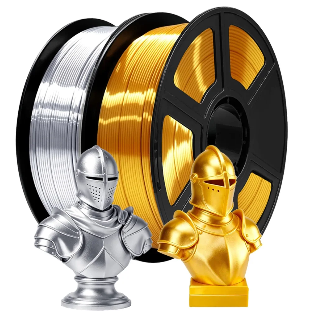 

3D Printer Filament Silk PLA 1.75mm 1kg 500g 250g Shiney Filament PLA Smooth 3D Printing Materials PLA Gold Silver Red Blue