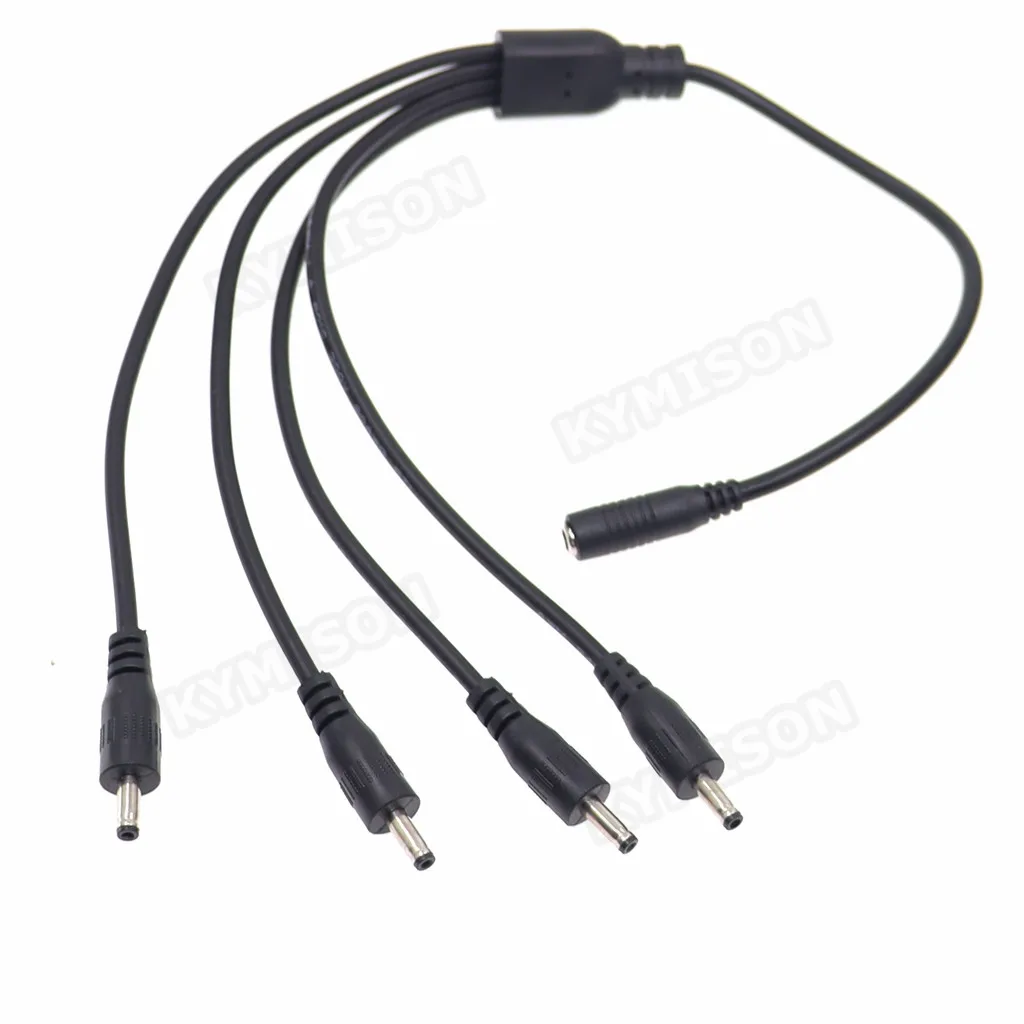 3.5*1.35mm Male To Female Y Type Adapter Extension Cable, 1 Female To 2 / 4 Male Splitter DC Power Cable