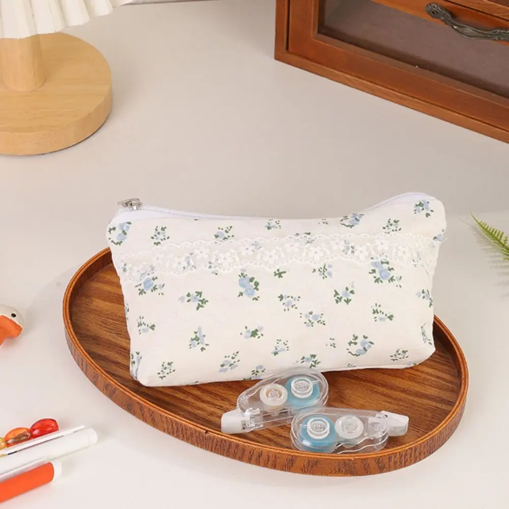 High Quality Floral Print Pen Bag Large Capacity Multifunctional Stationery Bag Stationery Organizer School Office