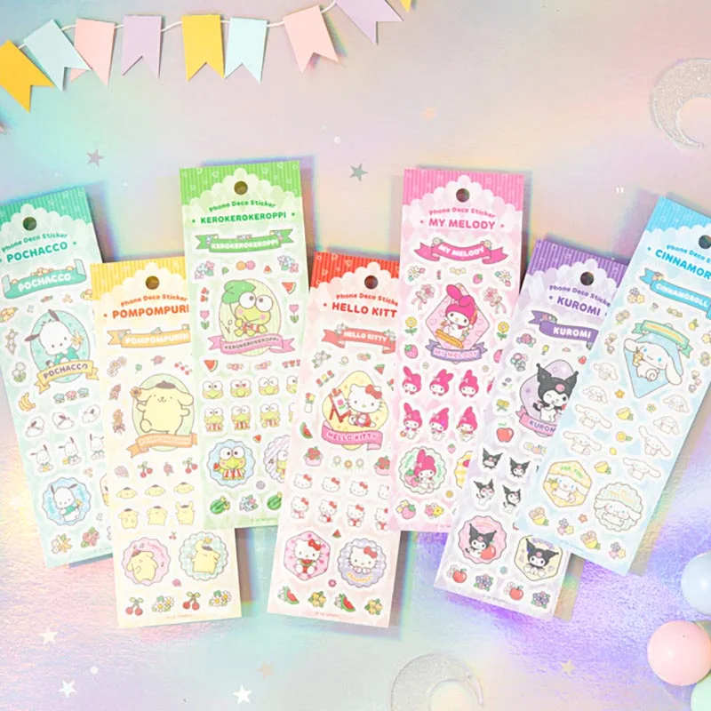 35pcs/lot Kawaii Sanrio Melody Cinnamoroll Pochacco Stickers Cute Scrapbooking DIY Diary Decorative Sticker Album Stick Label