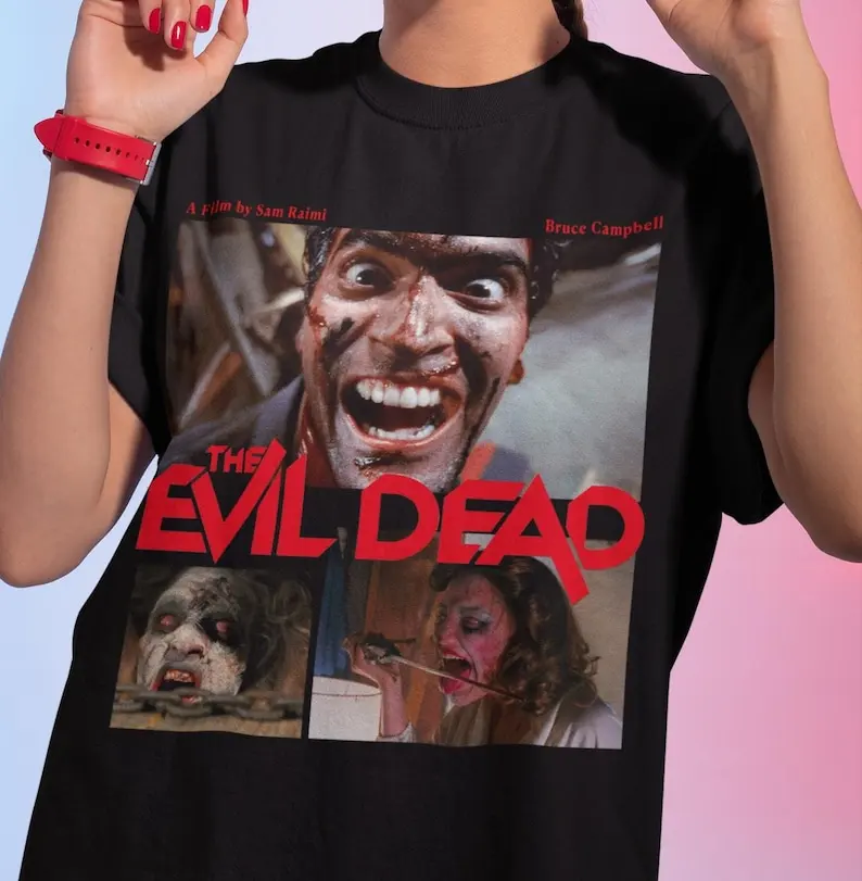 Evil Dead Horror Movie T-Shirt, Unisex, Scary Movie Tee shirt, Birthday Gift, Vintage Retro Movie Crewneck shirt, Halloween Chri