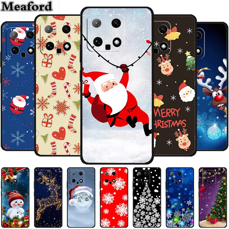 For Xiaomi 14 Case Christmas TPU Silicone Soft Back Cover Phone Cases for Xiaomi 14 Pro Coque Xiaomi14 5G Protective Xmas Capa