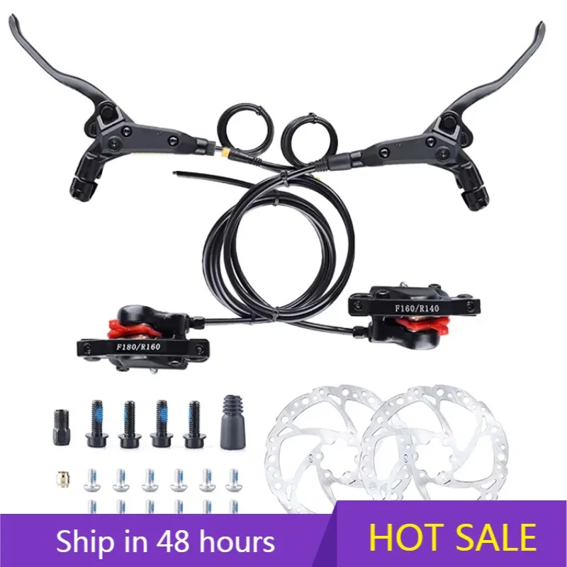 

POWER LEAP Hydraulic Brake Electric Bicycle Hydraulic Disc Brake Kit Ebike Power Cut Off Brake Level 3 Pin for Bafang Motor Alum