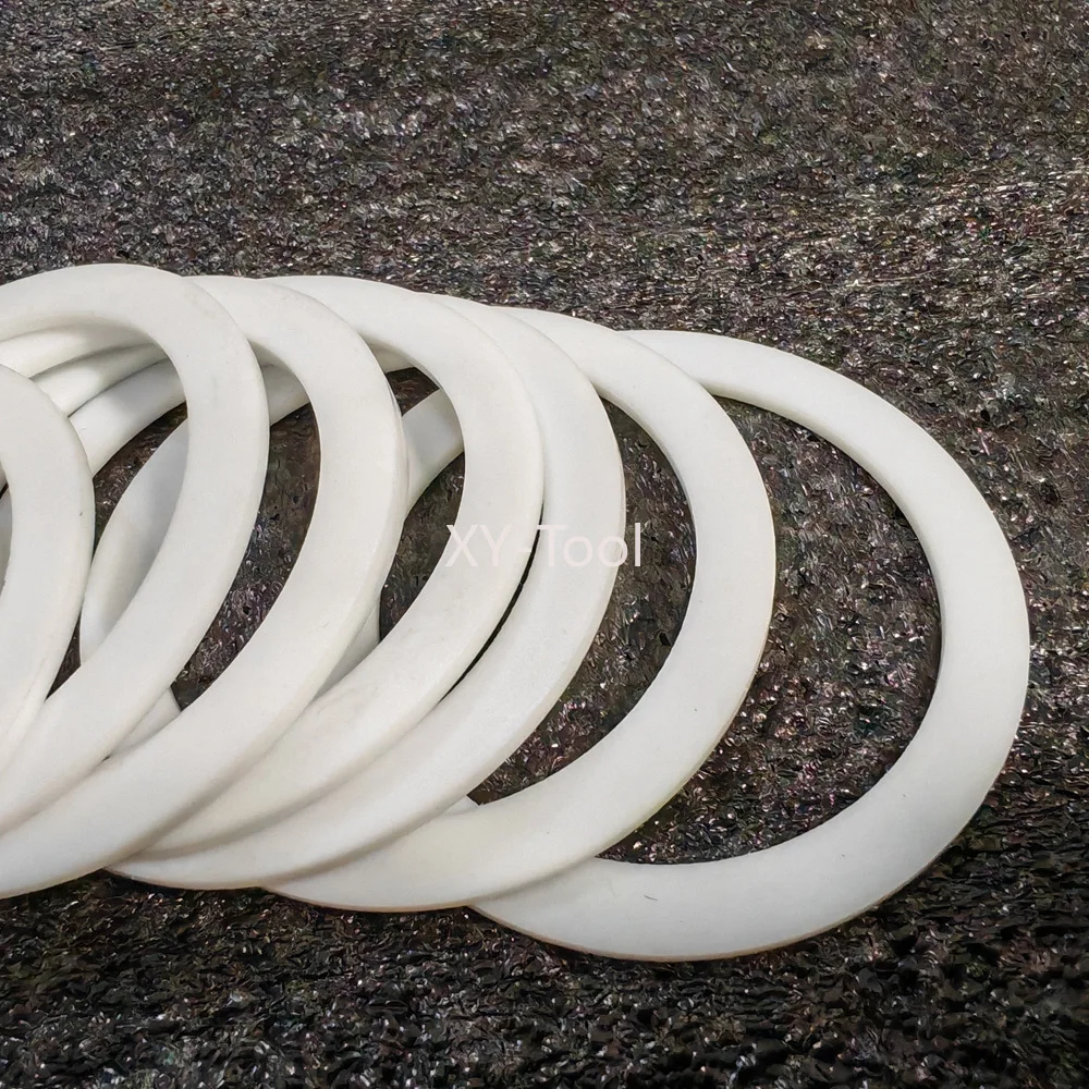 PTFE طوقا شقة غسالة سمك 1.25 مللي متر ID3mm ~ 160 مللي متر ارتفاع درجة الحرارة مقاومة PTFE وسادة مسطحة البلاستيك القرص غسالة ختم طوقا #5