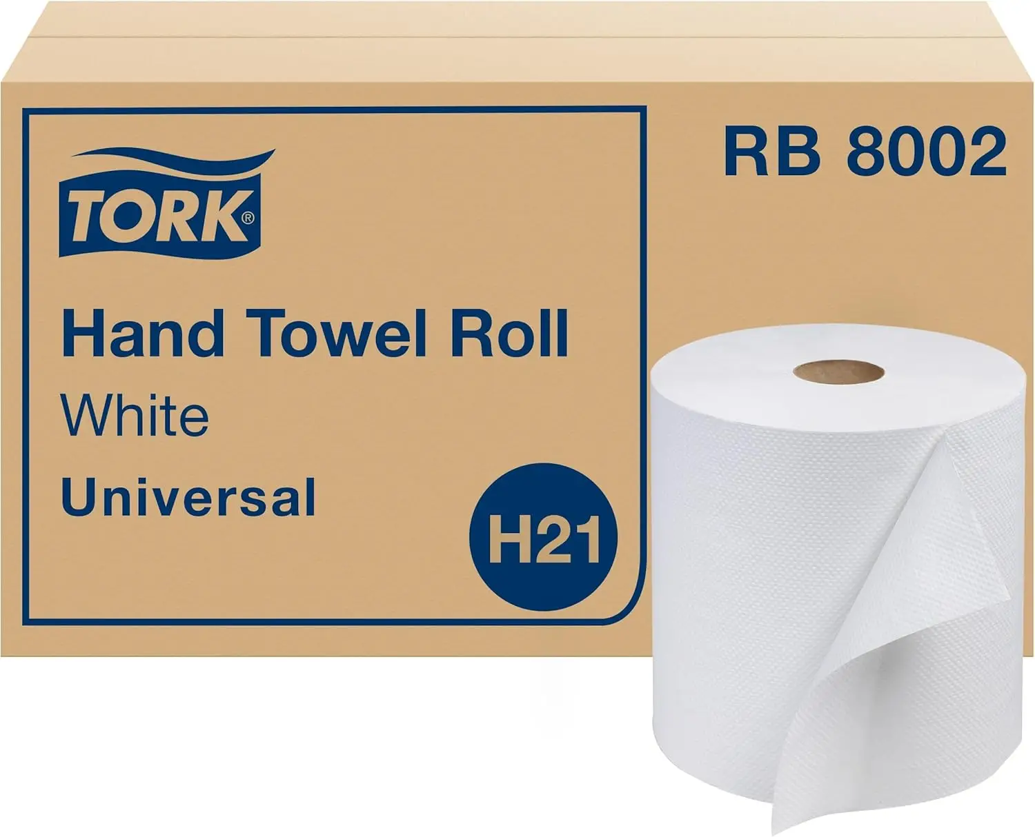 

Universal Hand Towel Roll, White, Compatible with H21 Dispensers, Recycled Fiber, 6 Rolls x 800 Ft