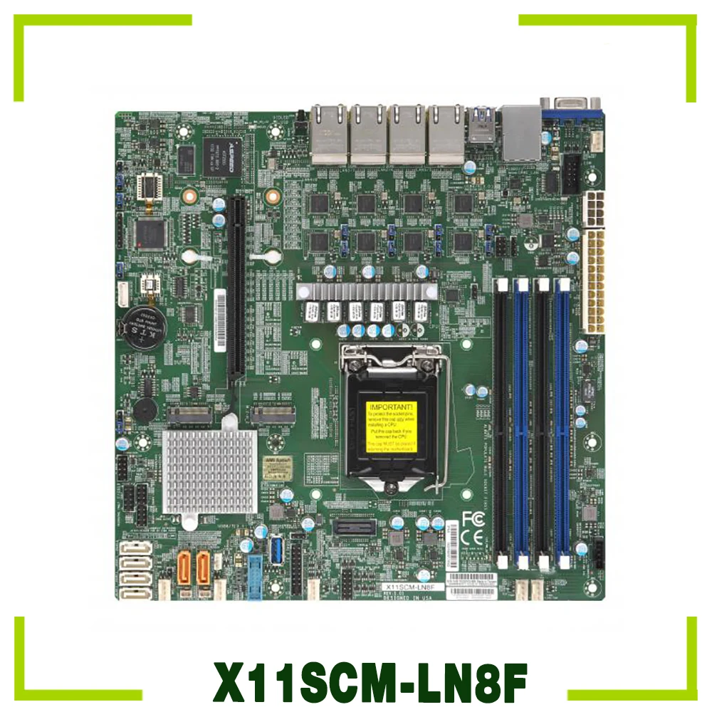 

For Supermicro Server Motherboard LGA1151 8th/9th Gen. Core i3 Xeon E-2100/2200 Processor X11SCM-LN8F