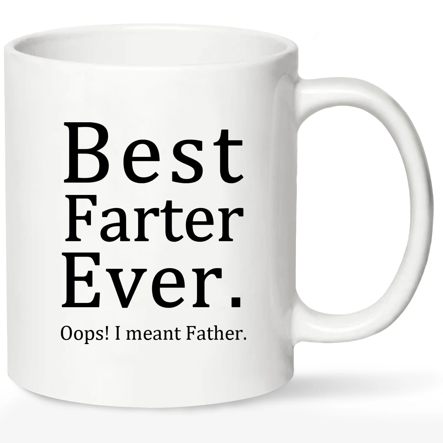 1pc,Best Farter Ever. I Mean Father Ceramic Coffee Mug Tea Cup. Funny Gift For Dad Interesting Christmas Gifts 11oz