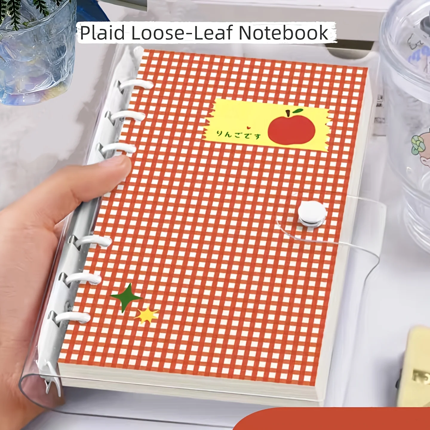 Cute tomato Notebook A6 Loose Leaf Detachable Shell 240 Pages Inner Paper Sheets journal Pocket Diary Students Korean Daily Book