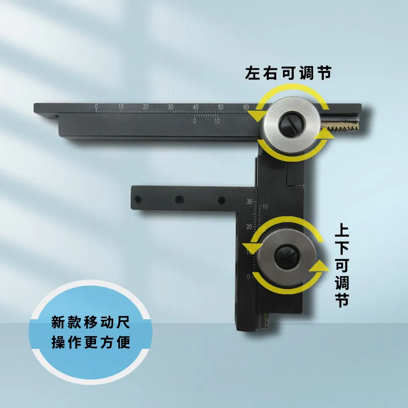 Metal Aluminum Alloy Microscope Moving Stage X/Y Axis Adjustable Precision Micrometer Slide with Scale for Laboratory Use
