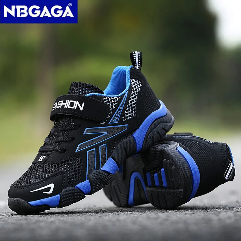 Kids Summer Fashion Sneakers Single Net Breathable Boys Tennis Shoes Sport Running Shoes Non Slip Leisure Trainers