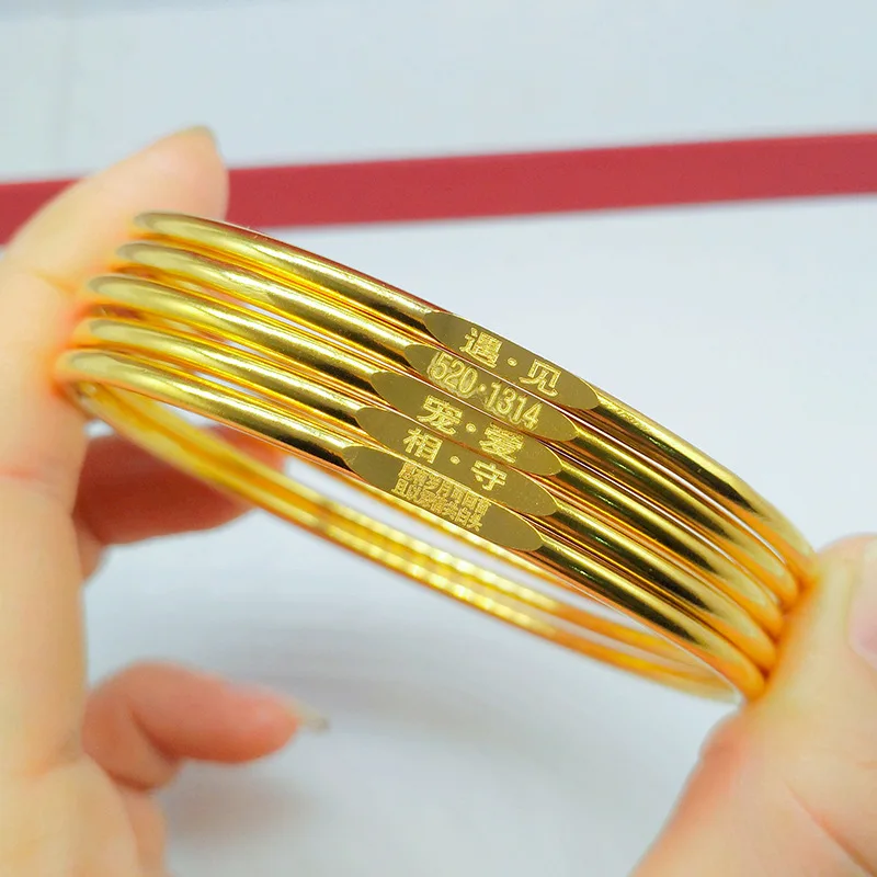 

Shajian Laser Three Lives Three Worlds Bracelet Brass Plated520Bracelet Tin1314Stay Together Fashion Bracelet Jewelry