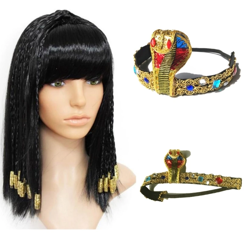 Cleopatra ägyptischen Stirnband Haar Reifen Schlange Form Cleopatra Haar halter Halloween Party Kopf bedeckung für Teenager Erwachsene