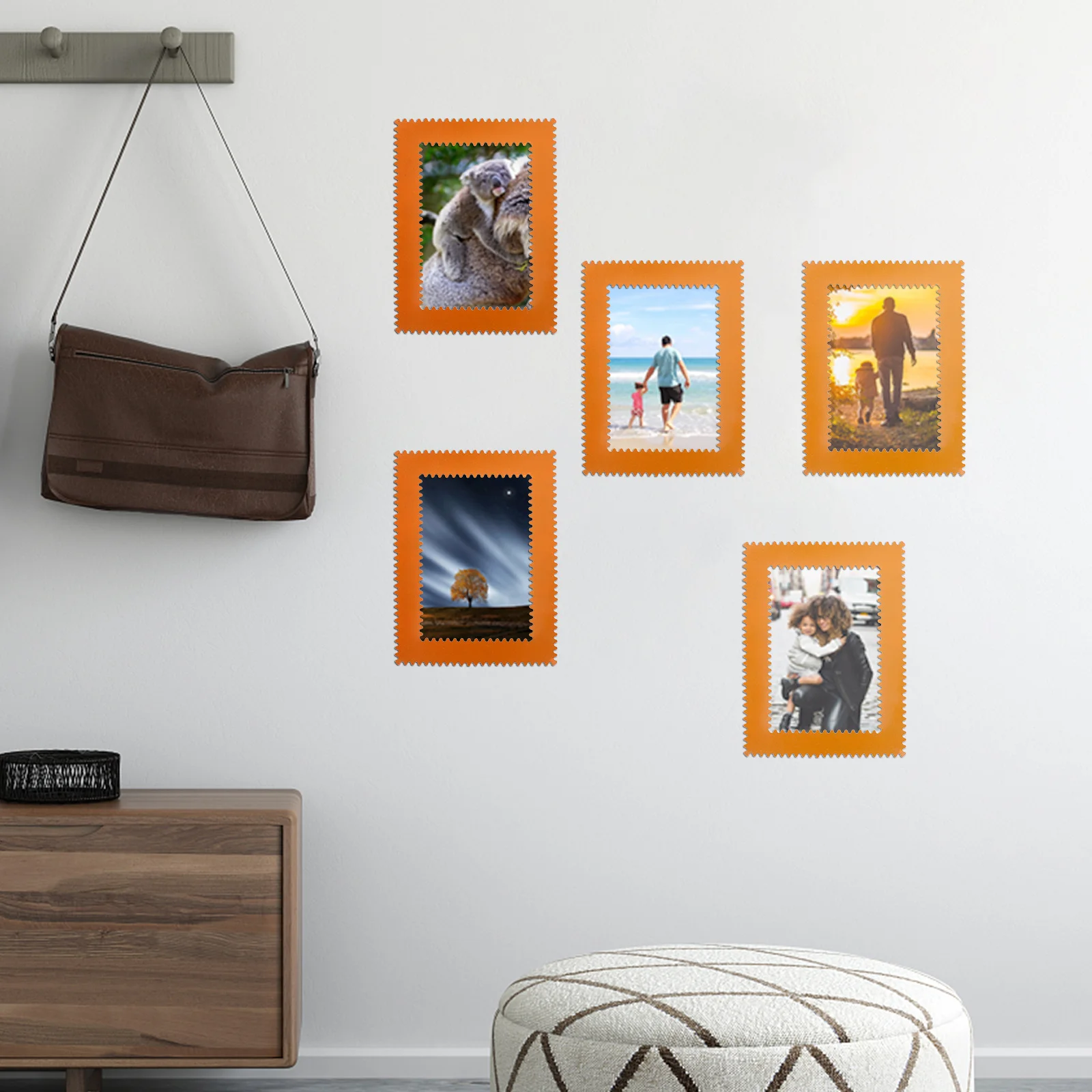 

3 pcs Magnetic Photo Frame Wavy Design Strong Adhesion Creative Picture Holder For Home Decor Desktop Wall Display