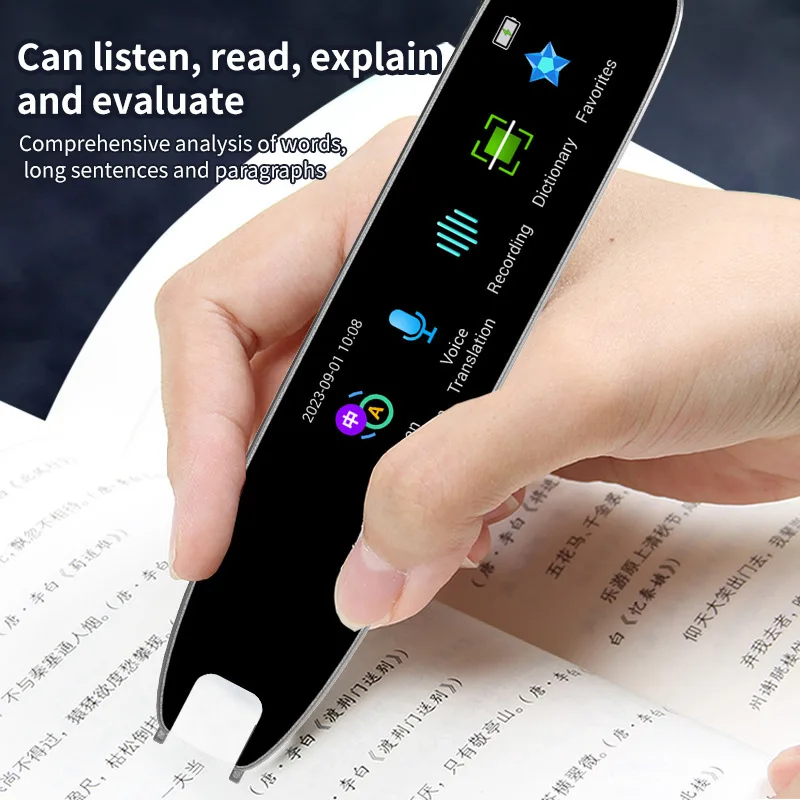 Hebrew Translation Pen Scanning Translator Pen For Spanish Russian Hebrew Arabic Korean French For Picture Voice Offline A26S