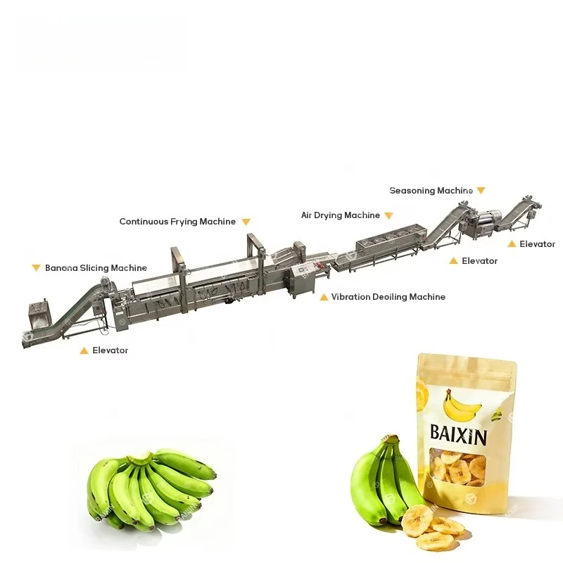 Price Concessions Plantain Potato Banana Chips Line High Efficiency Frying Production Plant Custom