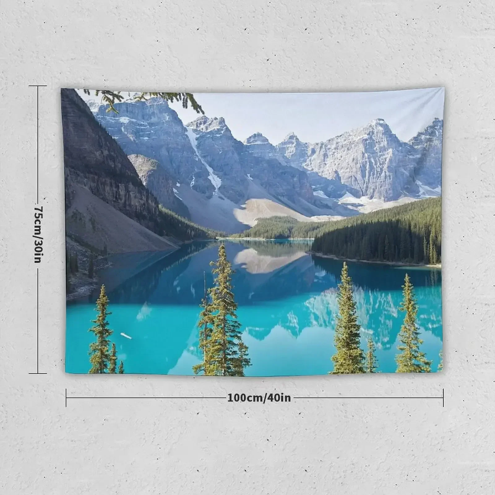 Lake Moraine 2 - Alberta, Canada Tapestry Aesthetic Decoration Cute Decor Home Decoration Accessories Room Design Tapestry