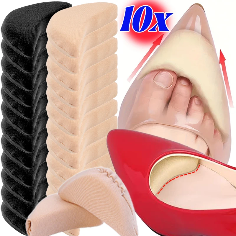 Soft Sponge Forefoot Insert Pads Adjustment Reduce Shoe Size Pain Relief High Heel Filler Insoles Forefoot Toe Plug Cushion Pad