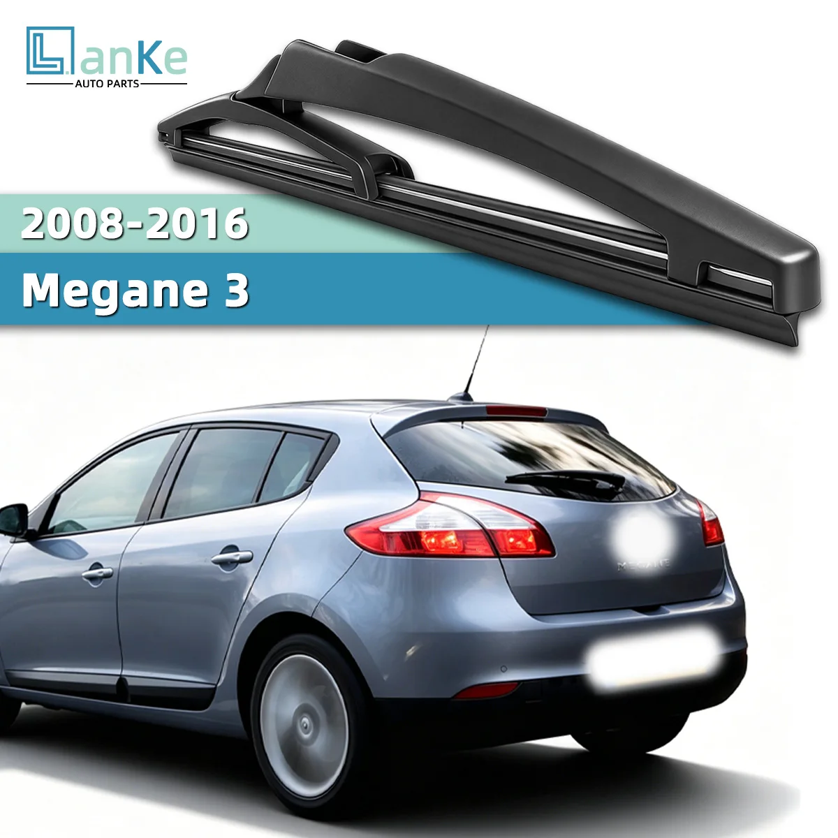 Lanke Suitable for Dacia Renault Megane 3 2008-2016 Back Window Wiper Blade Rear Windshield Replacement Quiet Wiping Blade