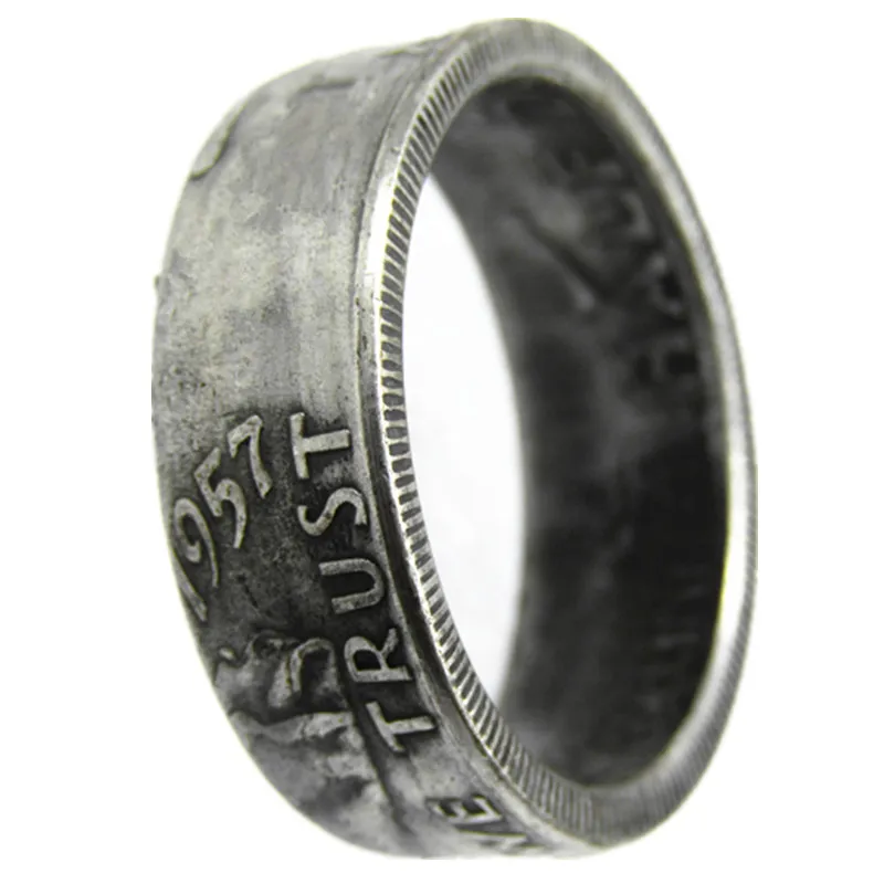 US Franklin Half Dollar Copy Coin Ring 1957 Handmade In Sizes 7-12