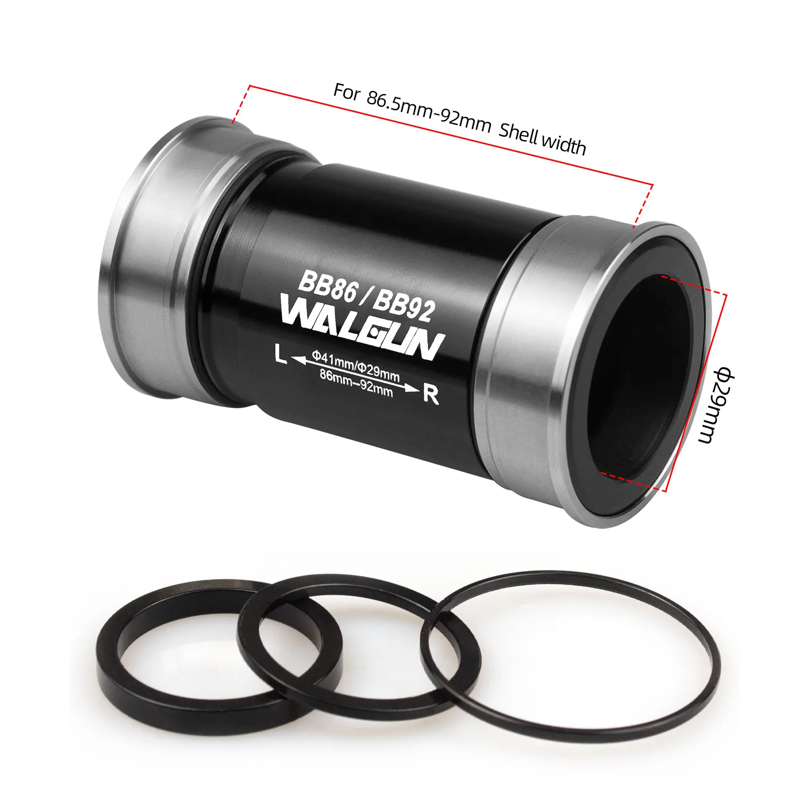 Walgun-Pièces de rechange pour cadre de vélo, pédalier, presse, diamètre 41mm, PFRivière DUB pour SRM DUB, support rapide astronomique, BB86, BB92