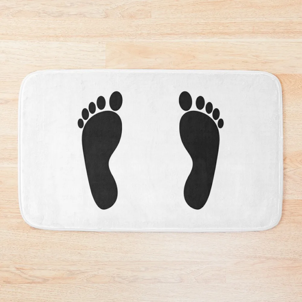 

Foot Print - Funny Bath Mat Bathroom Absorbent Quick Dry Carpet For Home Entrance Living Room Rug Mat