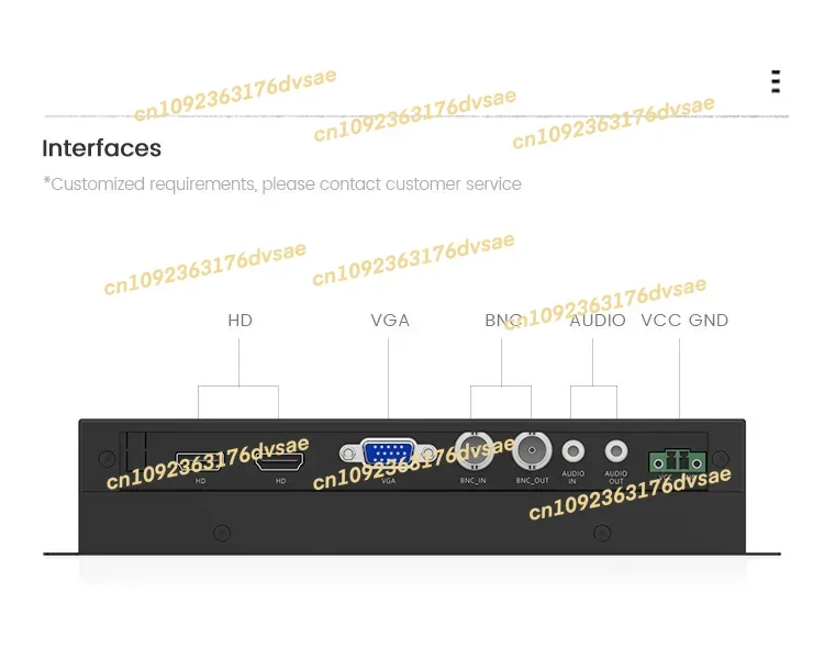 20252025 en Stock sécurité vidéo couleur BNC TFT affichage 6.4 pouces moniteur lcd industriel avec entrée VGA Bnc pour voiture de vidéosurveillance