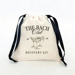 5pcs The Bach Club 2026 Cottton Gift Bag Bachelorette Party Favors Hangover Kit Bag Bachelorette Supplies Wedding Birthday Decor