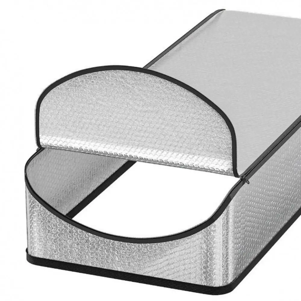 Fireproof Attic Dust Cover Aluminum Foil Foldable Attic Door Insulation Cover Thicken Silver Seal Insulation Sleeve Home