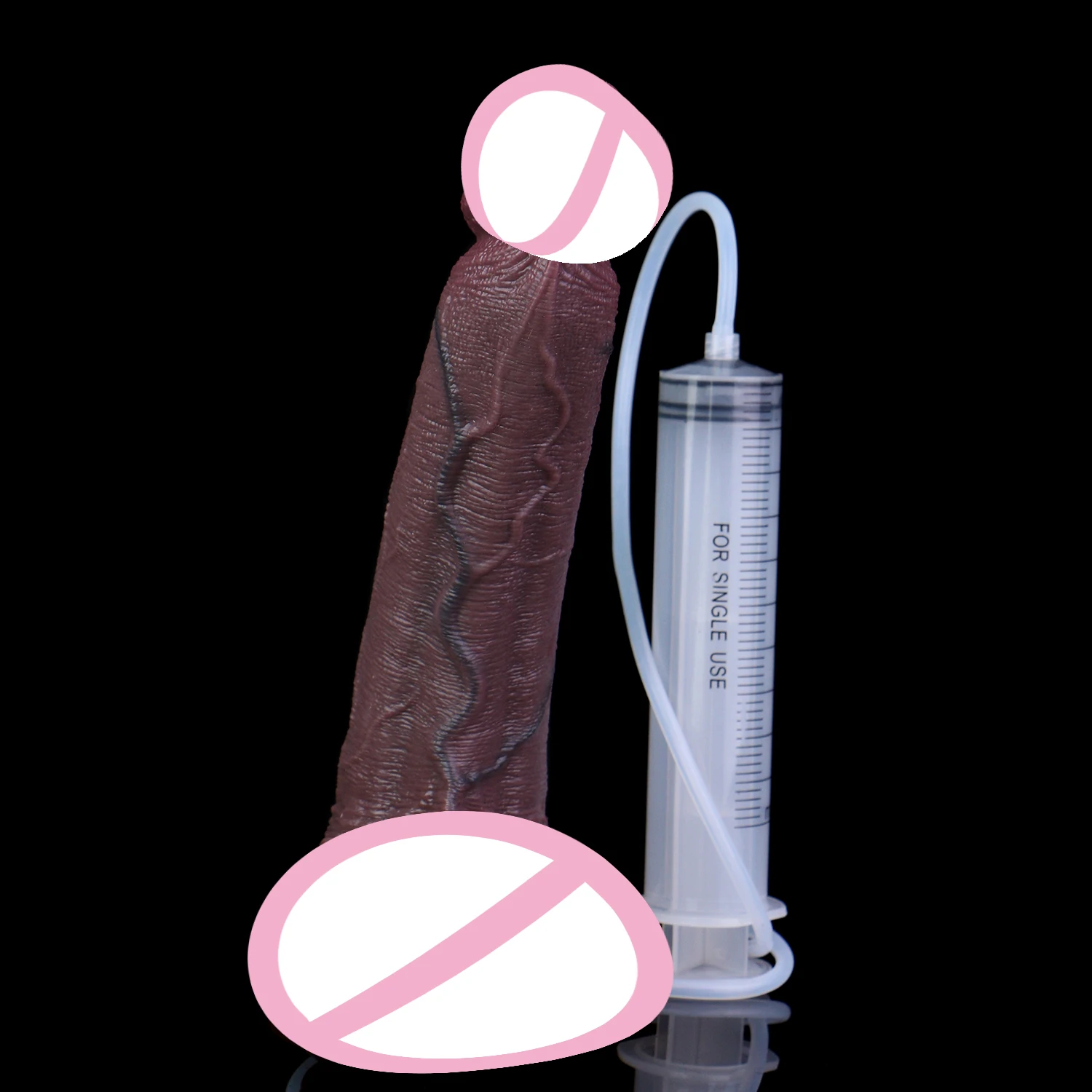 ORALSX التدفق طبقة مزدوجة الكثافة دسار مع مصاصة سيليكون نابض بالحياة القذف القضيب الاستمناء لعبة الجنس للرجال والنساء #4