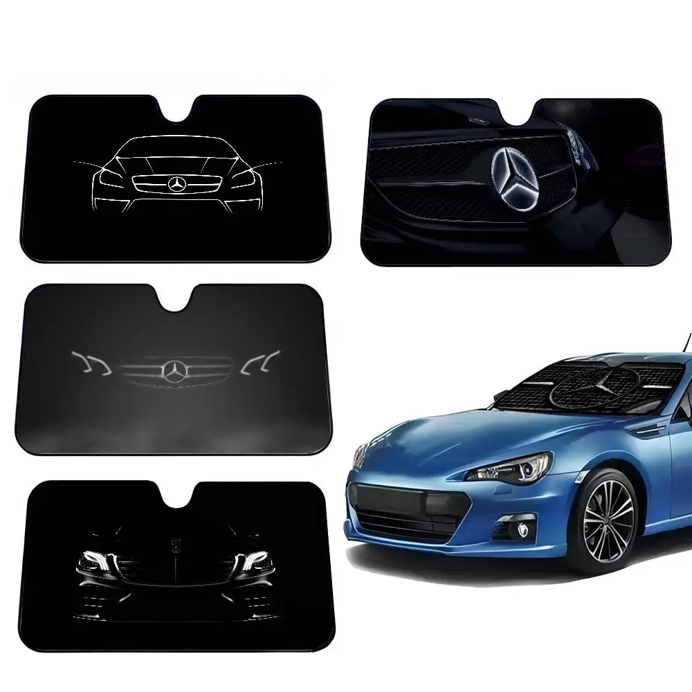 

Car M-Mercedes-Ben-z-Back Car Solar Protection Heated Windshield Sunshade Car Cover Sun Shade Auto Sun Visor Car-covers